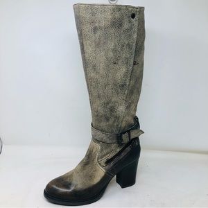 Summit By White Mountain Italy Distressed Leather Knee Boots